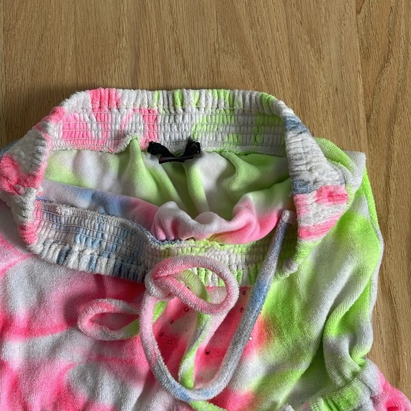 Flowers by Zoe Vintage Tye-Dye Girl's Terry Romper/Coverup - Picture 7 of 12